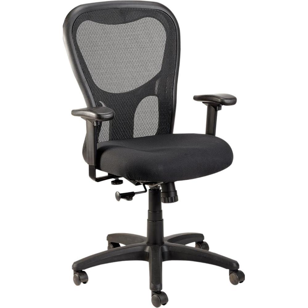 imageEurotech Seating Apollo HighBack Swivel Ergonomic Office Chair with TEMPUR Cushioned Seat and Mesh Back 360Degree Swivel Executive Task Office Chair BlackOriginal Foam Seat