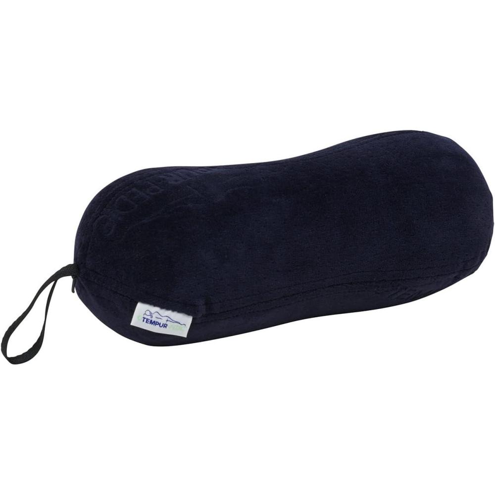 imageTempurPedic AllPurpose Memory Foam Travel Pillow PeanutShaped Lumbar Pillow for Neck and Back Pressure Relief NavyPillow