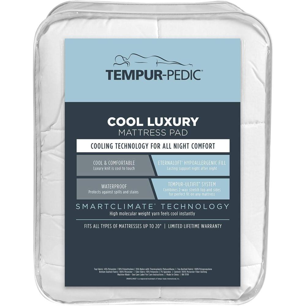 imageTempurPedic Cool Luxury Mattress Pad King WhiteCalifornia King