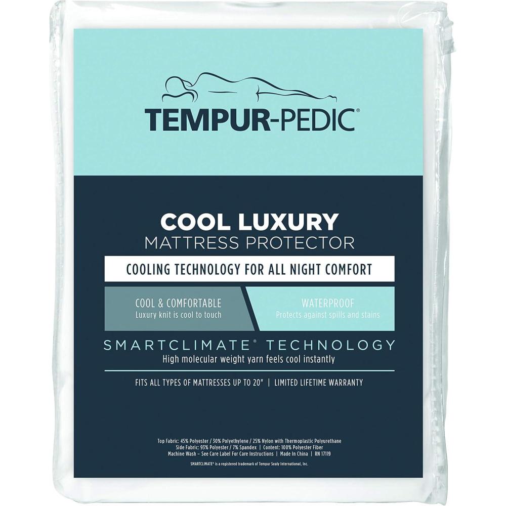 imageTempurPedic Cool Luxury Mattress Protector Queen WhiteKing