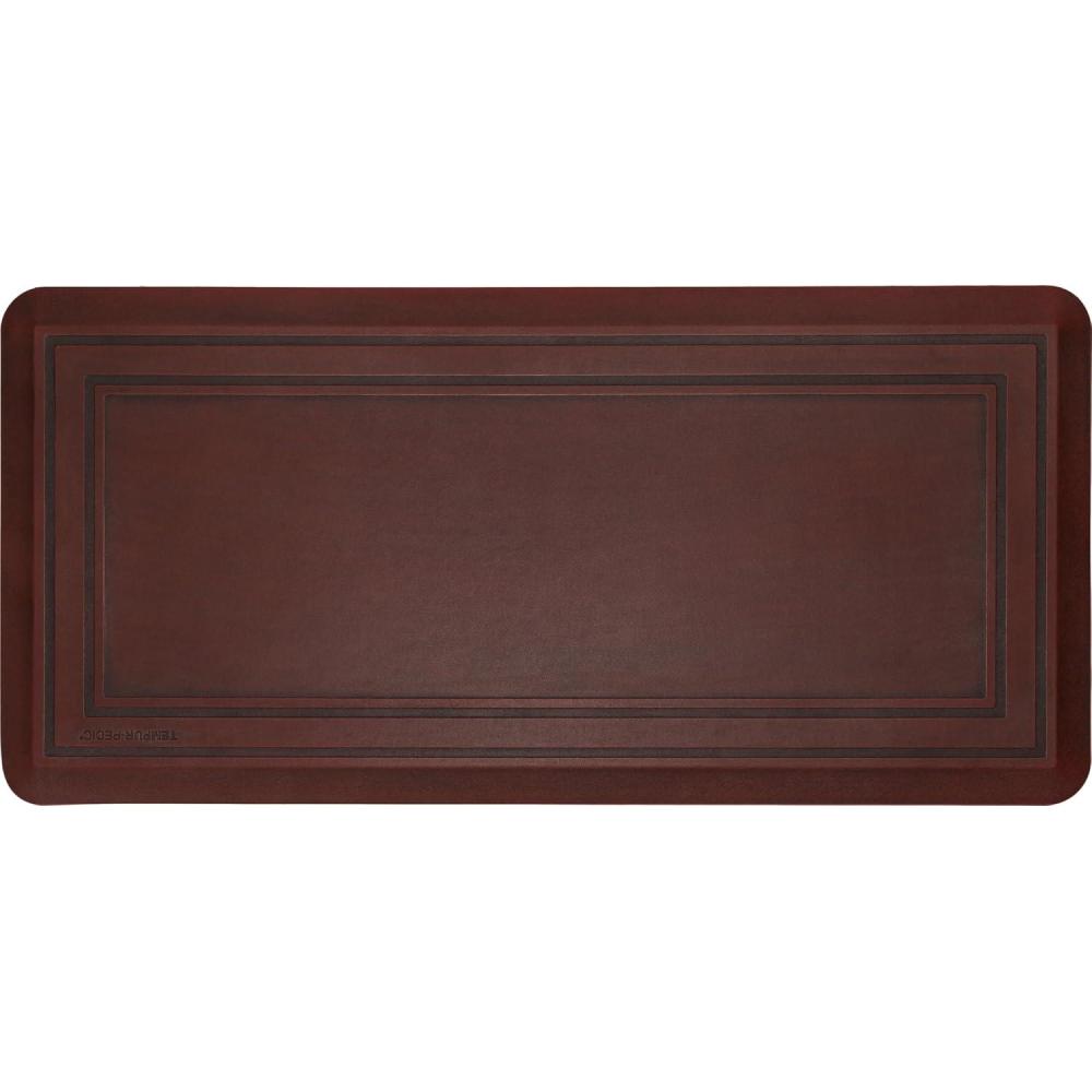 imageTempurPedic Ultra Comfort AntiFatigue Frame Pewter 1 8quot x 3 6quot Kitchen Floor Mat Cushioned Ergonomic Standing Desk Mat Waterproof NonSkid FoamFrame Wine
