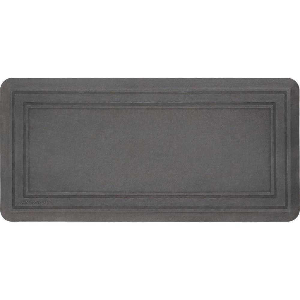 imageTempurPedic Ultra Comfort AntiFatigue Frame Pewter 1 8quot x 3 6quot Kitchen Floor Mat Cushioned Ergonomic Standing Desk Mat Waterproof NonSkid FoamFrame Gray