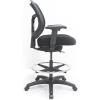 Eurotech Seating Apollo Ergonomic Office Drafting Stool with TEMPUR® Cushioned Seat, Mesh Back, and Foot Ring, Swivel Executive Task Office Chair, Black (with TEMPUR-Material)(Upgraded Seat with Authentic TEMPUR-Material)