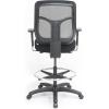Eurotech Seating Apollo Ergonomic Office Drafting Stool with TEMPUR® Cushioned Seat, Mesh Back, and Foot Ring, Swivel Executive Task Office Chair, Black (with TEMPUR-Material)(Upgraded Seat with Authentic TEMPUR-Material)