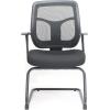 Eurotech Seating Apollo Ergonomic Office Guest Chair with TEMPUR® Cushioned Seat and Mesh Back, Modern Fabric Upholstered Lobby Chair for Waiting Rooms and Offices, Black(Upgraded Seat with Authentic TEMPUR-Material)