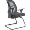 Eurotech Seating Apollo Ergonomic Office Guest Chair with TEMPUR® Cushioned Seat and Mesh Back, Modern Fabric Upholstered Lobby Chair for Waiting Rooms and Offices, Black(Upgraded Seat with Authentic TEMPUR-Material)