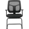 Eurotech Seating Apollo Ergonomic Office Guest Chair with TEMPUR® Cushioned Seat and Mesh Back, Modern Fabric Upholstered Lobby Chair for Waiting Rooms and Offices, Black(Original Foam Seat)