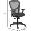 Eurotech Seating Apollo High-Back Swivel Ergonomic Office Chair with TEMPUR® Cushioned Seat and Mesh Back, 360-Degree Swivel Executive Task Office Chair, Black(Original Foam Seat)