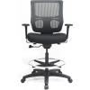 Eurotech Seating Apollo II Extended Height Ergonomic Office Drafting Stool with TEMPUR® Cushioned Seat, Mesh Back, and Foot Ring, Swivel Executive Task Office Chair, Black(Original Foam Seat)
