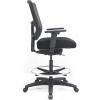 Eurotech Seating Apollo II Extended Height Ergonomic Office Drafting Stool with TEMPUR® Cushioned Seat, Mesh Back, and Foot Ring, Swivel Executive Task Office Chair, Black(Upgraded Seat with Authentic TEMPUR-Material)