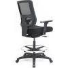 Eurotech Seating Apollo II Extended Height Ergonomic Office Drafting Stool with TEMPUR® Cushioned Seat, Mesh Back, and Foot Ring, Swivel Executive Task Office Chair, Black(Upgraded Seat with Authentic TEMPUR-Material)