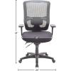 Eurotech Seating Apollo II Multifunction High-Back Swivel Ergonomic Office Chair with TEMPUR® Cushioned Seat and Mesh Back, 360-Degree Swivel Executive Task Office Chair, Black(Original Foam Seat)