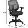 Eurotech Seating Apollo Mid-Back Swivel Ergonomic Office Chair with TEMPUR® Cushioned Seat and Mesh Back, 360-Degree Swivel Executive Task Office Chair, Black(Original Foam Seat)