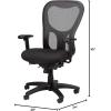 Eurotech Seating Apollo Multifunction High-Back Ergonomic Office Chair with Seat Slider, TEMPUR® Cushioned Seat, and Mesh Back, 360-Degree Swivel Executive Task Office Chair, Black(Original Foam Seat)