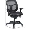 Eurotech Seating Apollo Multifunction Swivel Ergonomic Office Chair with Seat Slider, TEMPUR® Cushioned Seat, and Mesh Back, 360-Degree Swivel Executive Task Office Chair, Black(Original Foam Seat)