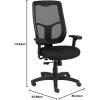 Eurotech Seating Apollo Synchro Swivel High-Back Ergonomic Office Chair with TEMPUR® Cushioned Seat and Mesh Back, 360-Degree Swivel Executive Task Office Chair, Black(Original Foam Seat)