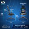 Tempur-Pedic Blaze Auto-Adaptive Ergonomic Gaming Chair with Lumbar Support and 3D Armrest Adjustment, Cooling Racing Style Gaming Chair, Blue(Black)