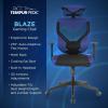 Tempur-Pedic Blaze Auto-Adaptive Ergonomic Gaming Chair with Lumbar Support and 3D Armrest Adjustment, Cooling Racing Style Gaming Chair, Blue(Blue)