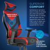 Tempur-Pedic Blaze Auto-Adaptive Ergonomic Gaming Chair with Lumbar Support and 3D Armrest Adjustment, Cooling Racing Style Gaming Chair, Blue(Red)