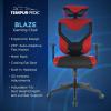 Tempur-Pedic Blaze Auto-Adaptive Ergonomic Gaming Chair with Lumbar Support and 3D Armrest Adjustment, Cooling Racing Style Gaming Chair, Blue(Red)
