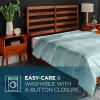 Tempur-Pedic Cool Luxury Duvet Cover, King, Silver Sconce(Ether)