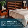 Tempur-Pedic Cool Luxury Duvet Cover, King, Silver Sconce(Sand Dollar)