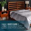 Tempur-Pedic Cool Luxury Duvet Cover, King, Silver Sconce(Silver Sconce)