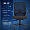 Tempur-Pedic ProTask Executive Task Office Chair with Mesh Back and Built-in Lumbar Support, Height-Adjustable Ergonomic Mesh Office Desk Chair, Grey(Black)