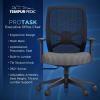 Tempur-Pedic ProTask Executive Task Office Chair with Mesh Back and Built-in Lumbar Support, Height-Adjustable Ergonomic Mesh Office Desk Chair, Grey(Grey)