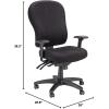 Tempur-Pedic TP4000 Ergonomic Fabric Mid-Back Task Chair, Olive (TP4000-OLIVE)(Black)