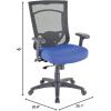 Tempur-Pedic TP7000 Mesh Back Fabric Task Chair, Black and Cobalt (TP7000-COBALT)(Blue)