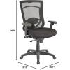 Tempur-Pedic TP7000 Mesh Back Fabric Task Chair, Black and Cobalt (TP7000-COBALT)(Coal)