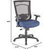 Tempur-Pedic TP7000 Mesh Back Fabric Task Chair, Black and Cobalt (TP7000-COBALT)(Cobalt)