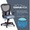 Tempur-Pedic TP9000C Mesh Swivel Task Chair with Tempur Material, Cooling Gel Layer, Adjustable Armrests, and Lumbar Support, Olive(Olive)