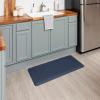 Tempur-Pedic Ultra Comfort Anti-Fatigue Frame Pewter 1′ 8″ x 3′ 6″ Kitchen Floor Mat Cushioned Ergonomic Standing Desk Mat Waterproof Non-Skid Foam(Frame Denim Blue)