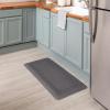 Tempur-Pedic Ultra Comfort Anti-Fatigue Frame Pewter 1′ 8″ x 3′ 6″ Kitchen Floor Mat Cushioned Ergonomic Standing Desk Mat Waterproof Non-Skid Foam(Frame Gray)