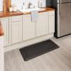 Tempur-Pedic Ultra Comfort Anti-Fatigue Frame Pewter 1′ 8″ x 3′ 6″ Kitchen Floor Mat Cushioned Ergonomic Standing Desk Mat Waterproof Non-Skid Foam(Frame Black)