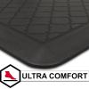 Tempur-Pedic Ultra Comfort Anti-Fatigue Frame Pewter 1′ 8″ x 3′ 6″ Kitchen Floor Mat Cushioned Ergonomic Standing Desk Mat Waterproof Non-Skid Foam(Lattice Black)