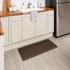 Tempur-Pedic Ultra Comfort Anti-Fatigue Frame Pewter 1′ 8″ x 3′ 6″ Kitchen Floor Mat Cushioned Ergonomic Standing Desk Mat Waterproof Non-Skid Foam(Lattice Dark Brown)