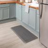 Tempur-Pedic Ultra Comfort Anti-Fatigue Frame Pewter 1′ 8″ x 3′ 6″ Kitchen Floor Mat Cushioned Ergonomic Standing Desk Mat Waterproof Non-Skid Foam(Lattice Gray)