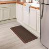 Tempur-Pedic Ultra Comfort Anti-Fatigue Frame Pewter 1′ 8″ x 3′ 6″ Kitchen Floor Mat Cushioned Ergonomic Standing Desk Mat Waterproof Non-Skid Foam(Lattice Dark Brown)