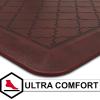Tempur-Pedic Ultra Comfort Anti-Fatigue Frame Pewter 1′ 8″ x 3′ 6″ Kitchen Floor Mat Cushioned Ergonomic Standing Desk Mat Waterproof Non-Skid Foam(Lattice Wine)