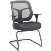 Eurotech Seating Apollo Ergonomic Office Guest Chair with TEMPUR® Cushioned Seat and Mesh Back, Modern Fabric Upholstered Lobby Chair for Waiting Rooms and Offices, Black(Upgraded Seat with Authentic TEMPUR-Material)