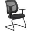 Eurotech Seating Apollo Ergonomic Office Guest Chair with TEMPUR® Cushioned Seat and Mesh Back, Modern Fabric Upholstered Lobby Chair for Waiting Rooms and Offices, Black(Original Foam Seat)
