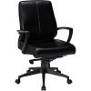 Tempur-Pedic TP300 High-Back Ergonomic Leather Swivel Office Chair, Adjustable Tilt & Height, Black(Mid Back)