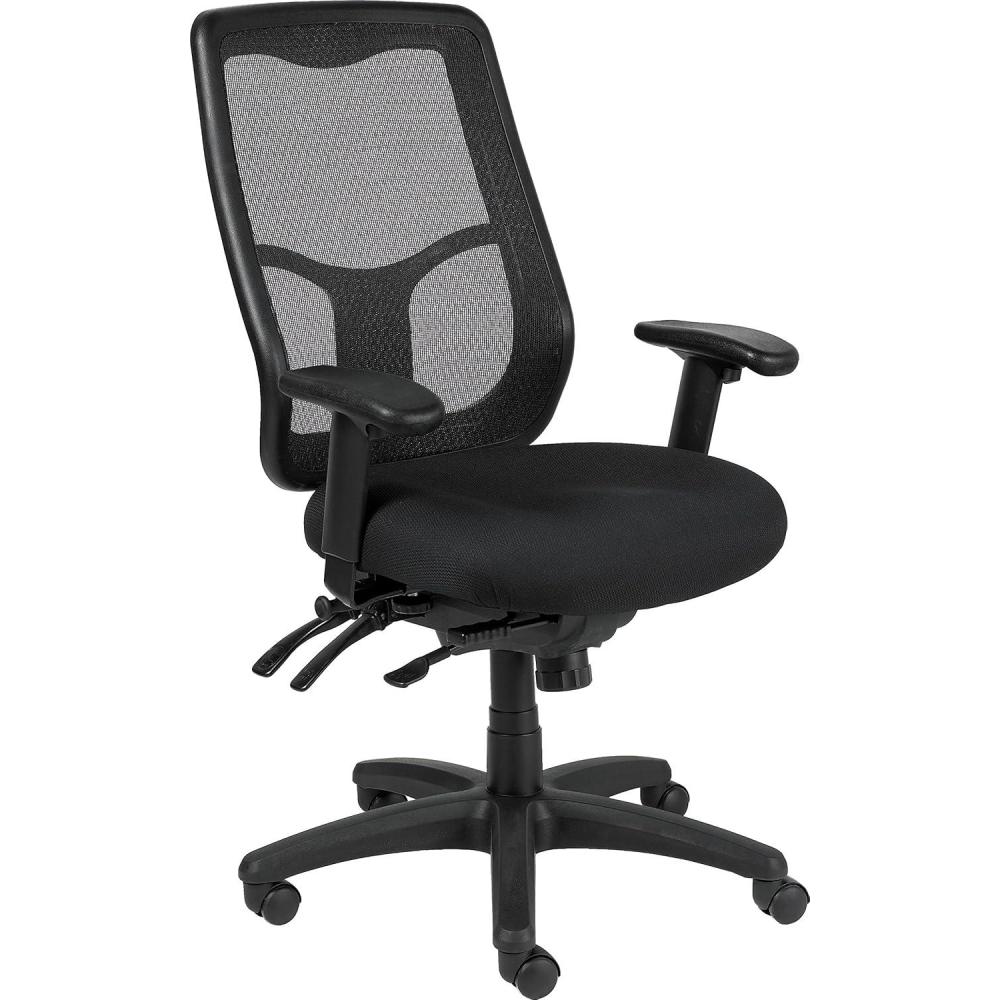 imageEurotech Seating Apollo Multifunction HighBack Ergonomic Office Chair with TEMPUR Cushioned Seat and Mesh Back 360Degree Swivel Executive Task Office Chair BlackOriginal Foam Seat