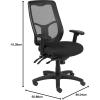 Eurotech Seating Apollo Multifunction High-Back Ergonomic Office Chair with TEMPUR® Cushioned Seat and Mesh Back, 360-Degree Swivel Executive Task Office Chair, Black(Original Foam Seat)