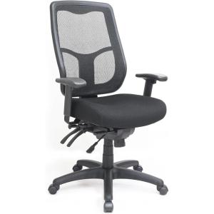 Eurotech Seating Apollo Multifunction High-Back Ergonomic Office Chair with TEMPUR® Cushioned Seat and Mesh Back, 360-Degree Swivel Executive Task Office Chair, Black(Upgraded Seat with Authentic TEMPUR-Material)