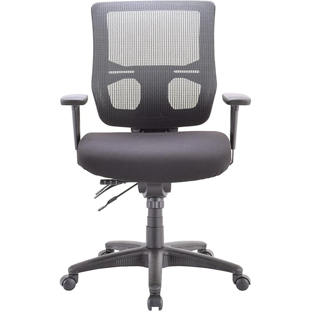 imageEurotech Seating Apollo II Multifunction MidBack Swivel Ergonomic Office Chair with TEMPUR Cushioned Seat and Mesh Back 360Degree Swivel Executive Task Office Chair BlackOriginal Foam Seat