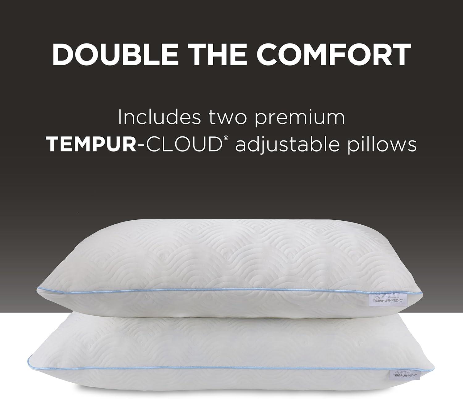 imageTEMPURPedic TEMPURCloud Adjustable King2Pack Pillow King White 2 Count